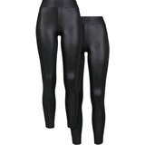 UC Ladies Ladies Synthetic Leather Leggings 2-Pack black+black | ePonuda.com