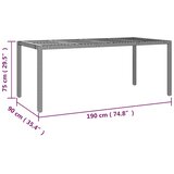  7-dijelni vrtni bistro set od poliratana s jastucima sivi | shoptok.hr