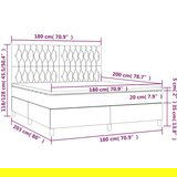  Box spring postelja z vzmetnico svetlo siva 180x200 cm blago, (20788967) | Shoptok.si