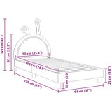  Krevet za djecu s uzglavljem Ružičasta 90 x 190 cm PU | shoptok.hr
