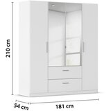 home24 OMARA S KLASIČNIMI VRATI, bela | Shoptok.si