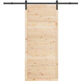  Klizna vrata Smeđa 90 x 208 cm Masivna borovina | shoptok.hr