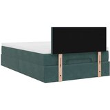 vidaXL Otomanski posteljni okvir z vzmetnico zelen 120x190 cm žamet, (21608084) | Shoptok.si