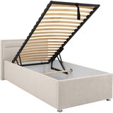 MID.YOU OBLAZINJENA POSTELJA 90 cm x 200 cm , les, kovina, umetna masa, tekstil naravne barve | Shoptok.si