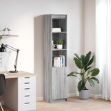 vidaXL Visoka omara siva sonoma 37,5x35x180 cm inženirski les Cene