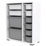 Hanah home Multifunkcionalna komoda Zen 2D2K6U, 69,5 x83 x30 cm, Bijelo-siva | Eponuda.ba