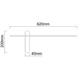 Open design OR85068 - led zidno svetlo bene LED/7W/230V 62 cm, crno | Eponuda.com
