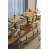 Gazzda Jedilni stol z nasloni za roke iz masivnega hrasta v naravni barvi Flip – | Shoptok.si