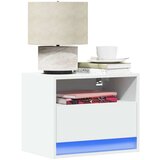 vidaXL Zidni noćni ormarić s LED svjetlima bijeli | shoptok.hr