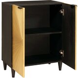  Kreveta Crna i zlatna 60 x 33 x 75 cm Čvrsto drvo manga | shoptok.hr