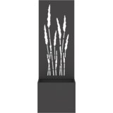 vidaXL Vrtno korito z dekorativno ploščo Črna 50 x 140 cm Mnogi jeklo | Shoptok.si