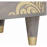 vidaXL Nočna omarica s predalom Siva 50 x 33 x 62 cm trden mangov les | Shoptok.si