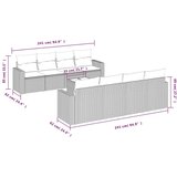 vidaXL 9-dijelni set vrtnih sofa s jastucima poliratan smeđi | shoptok.hr