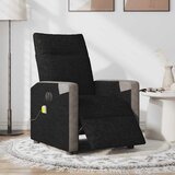  Električni masažni naslonjač od tkanine crni | shoptok.hr
