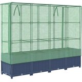  Povišena gredica s pokrovom za staklenik izgled ratana 160x40x138 cm | shoptok.hr