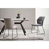 Novel stol, kovina, tekstil siva | Shoptok.si