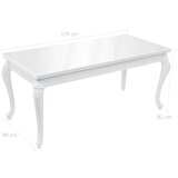  Blagovaonski stol visokog sjaja bijeli 179 x 89 x 81 cm | shoptok.hr