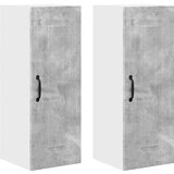 vidaXL Stenska kuhinjska omarica 2 pcs Betonsko siva 30 x 31 x 80 cm | Shoptok.si