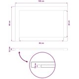  Pravokutni stolni vrh 100 x 60 x 3 2 cm Pravokutni - Tamno smeđa 100 x 60 x 3 2 cm Pravokutno | shoptok.hr