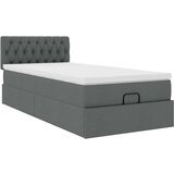  Otomanski okvir kreveta s madraca tamnosivi 100x200cm tkanine | shoptok.hr