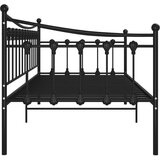  Okvir za krevet na razvlačenje crni metalni 90 x 200 cm | shoptok.hr