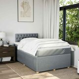  Krevet s oprugama i madracem svjetlosivi 120x190 cm od tkanine | shoptok.hr