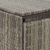 vidaXL Enojna lopa za smetnjak siva 70x80x117 cm poli ratan | Shoptok.si