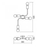  Redo 01-1669 - Plafonsko svetlo YAK 4xE27/42W/230V | Eponuda.com
