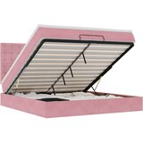  Otomanski posteljni okvir z vzmetnicami roza 200x200cm žamet, (22053149) | Shoptok.si