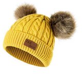 Smania dječja zimska kapa FluffyChic - Žuta Cijene