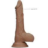 REALROCK Dong 7 - realističan, dildo za testise (17 cm) - tamno prirodan | shoptok.hr