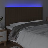  LED uzglavlje tamnosmeđe 160x5x118/128 cm od tkanine | shoptok.hr