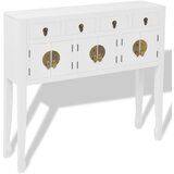 Maison Chic Komoda - Predalnik v kitajskem slogu trden les bela, (21717517) | Shoptok.si