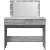  Toaletni stolić s LED svjetlima siva boja hrasta 100x40x120 cm | shoptok.hr