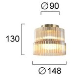  LED stropno svetlo LUXE LED/12W/230V prečnik 14,8 cm mesing | Eponuda.com