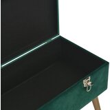  Klupa s pretincem za pohranu 80 cm zelena baršunasta | shoptok.hr