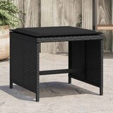  Vrtni taburei s jastucima 4 kom crni 41x41x36 cm od poliratana | shoptok.hr