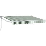  Električna retraktabilna tenda Zelena i bijela 3 x 2 m | shoptok.hr