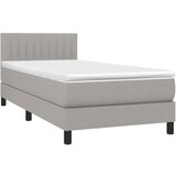  S oprugama i madracem svjetlosivi 100x200 cm od tkanine | shoptok.hr