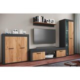 MID.YOU Dnevni Regal Usilo Xl, Barva Hrasta, Antracit, 4-Delni | Shoptok.si