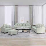  4-dijelni set sofa s jastucima svjetlosivi baršunasti | shoptok.hr
