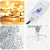  Umjetno vitko božićno drvce 180 cm 300 LED lampica Topla bijela - 180 cm s LED svjetlima | shoptok.hr
