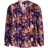 Zizzi Bluza 'DALA' majnica / temno liila / črna / bela | Shoptok.si