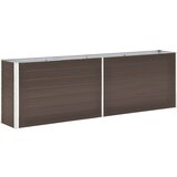 vidaXL Visoka greda pocinkano jeklo 240x40x77 cm rjava Cene