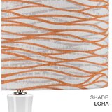 Elstead MILO-PN-TL-LORA - Stona lampa MILO 1xE27/60W/230V bela/narandžasta | Eponuda.com