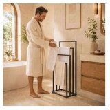 ModernHome Metalni držač za peškire sa 4 kraka, crni u