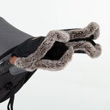 Petite&Mars Krznene rukavice za dječja kolica, Forever Black | shoptok.hr