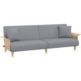 Maison Chic Raztegljiv kavč - Raztegljivi divan z naslonjali za roke svetlo sivo blago, (21729328) | Shoptok.si