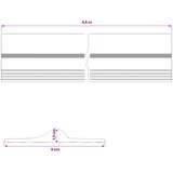  Brtva za garažni pod Crna i Žuta 12 x 90 mm 4,5 m PVC | shoptok.hr