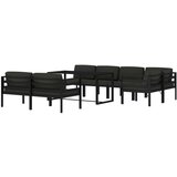 vidaXL Vrtna sedežna garnitura 8-delna z blazinami aluminij antracit - - antracit siva - 46.55 - N/A - | Shoptok.si
